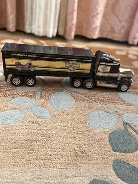 Vintage Buddy L Harley-Davidson Sonic Hauler Kenworth Semi-Truck Trailer Toy